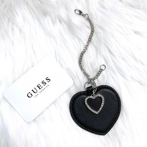 Guess Black Heart Bag Charm